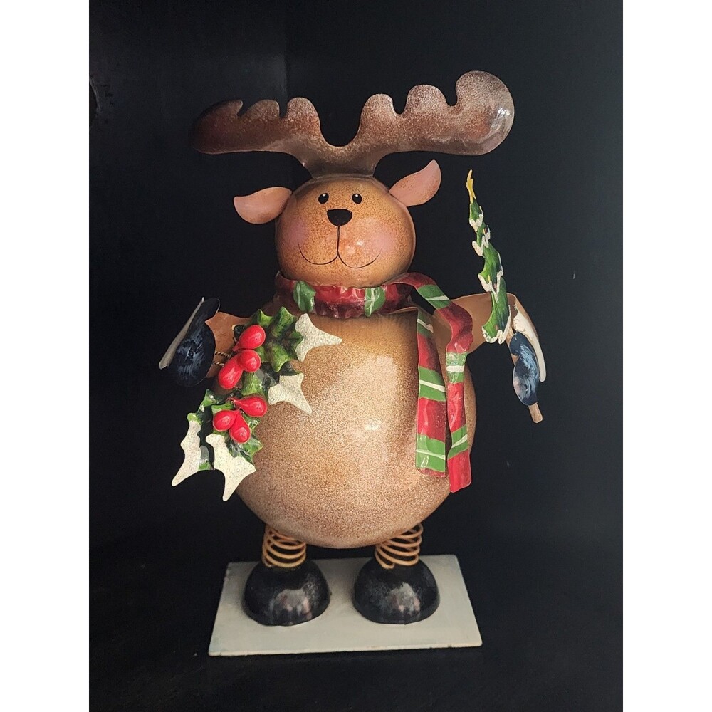 10" Wobbly Metal Reindeer